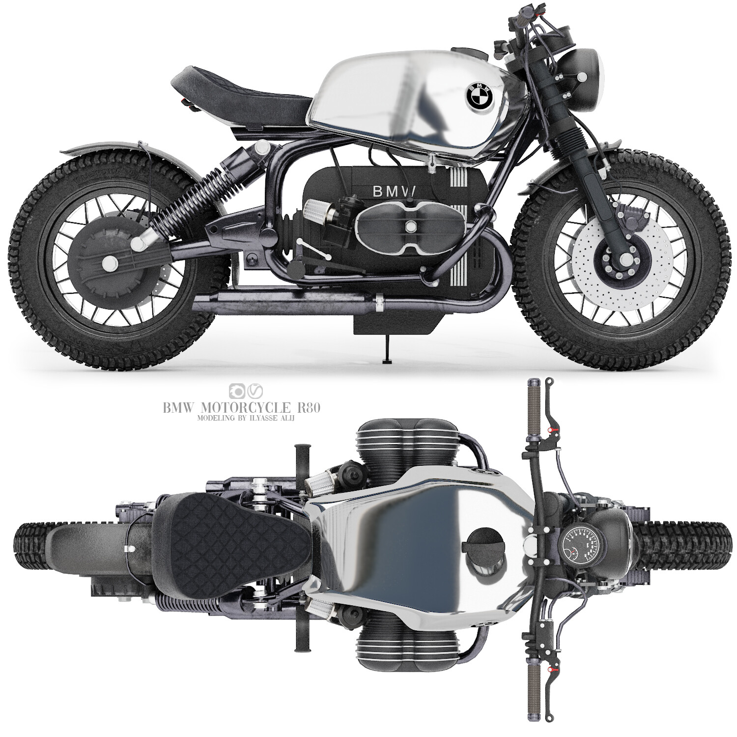 ArtStation - bmw motorcycle r80 | Resources
