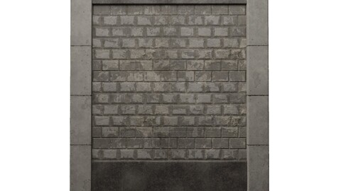 Concrete Wall 3D Model