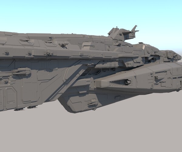 ArtStation - Sci Fi Space Battleship | Resources