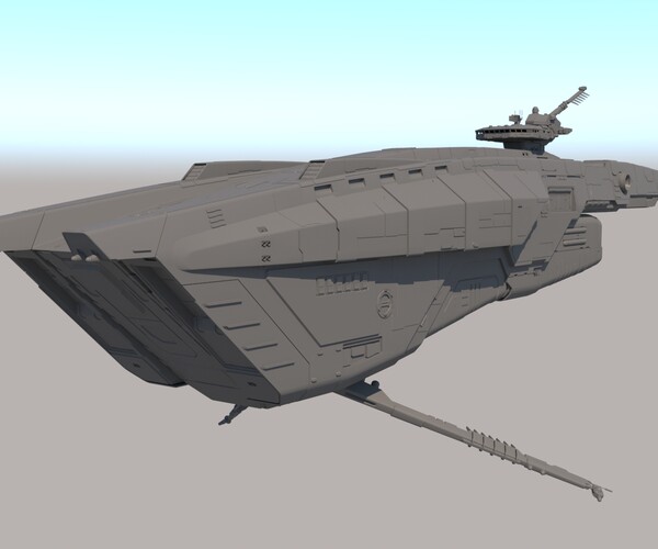 ArtStation - Sci Fi Spaceship - Patrol Cruiser | Resources