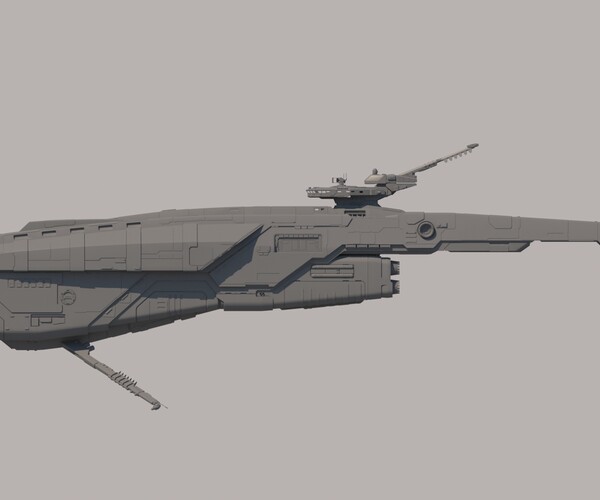 ArtStation - Sci Fi Spaceship - Patrol Cruiser | Resources