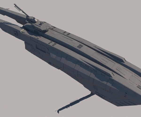 ArtStation - Sci Fi Spaceship - Patrol Cruiser | Resources