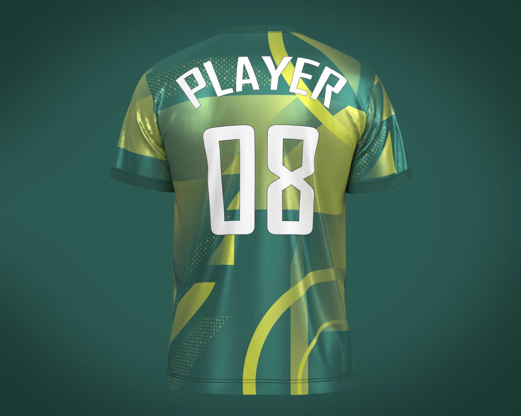 ArtStation - Soccer Green and White Jersey-08