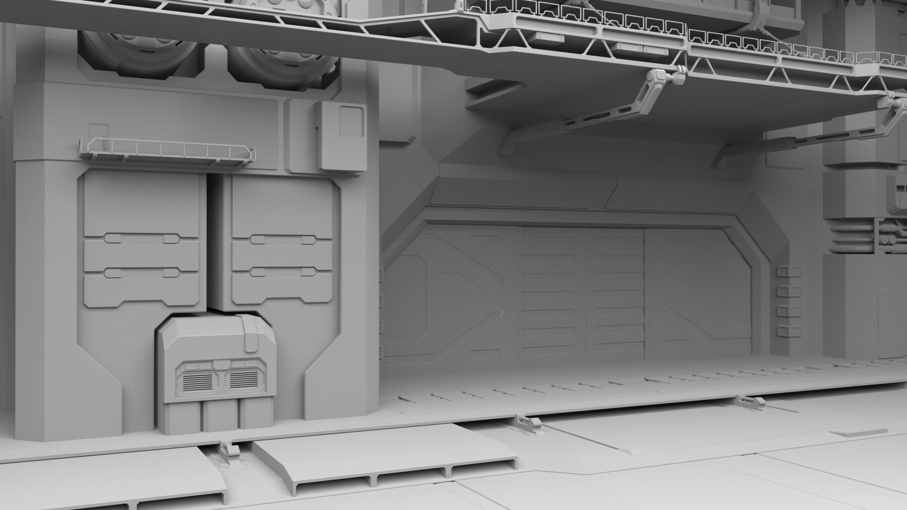 ArtStation - Sci Fi HANGAR. | Resources