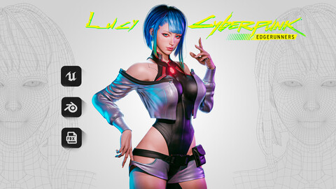 Lucy Cyberpunk Edgerunner - Game Ready 3D model - UE4