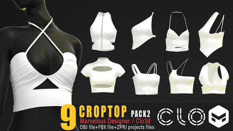 9 CROPTOP Vol2 / Marvelous & Clo3d / OBJ / FBX