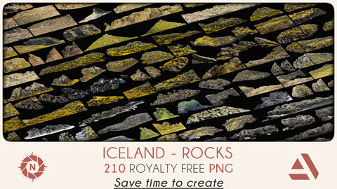 PNG Photo Pack - Iceland - Rocks