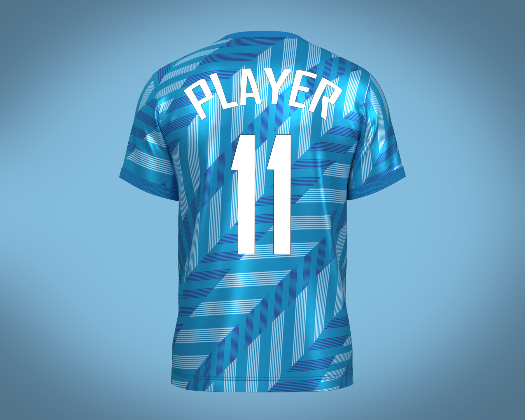 ArtStation - Soccer Football Red and Blue color Jersey Player-11
