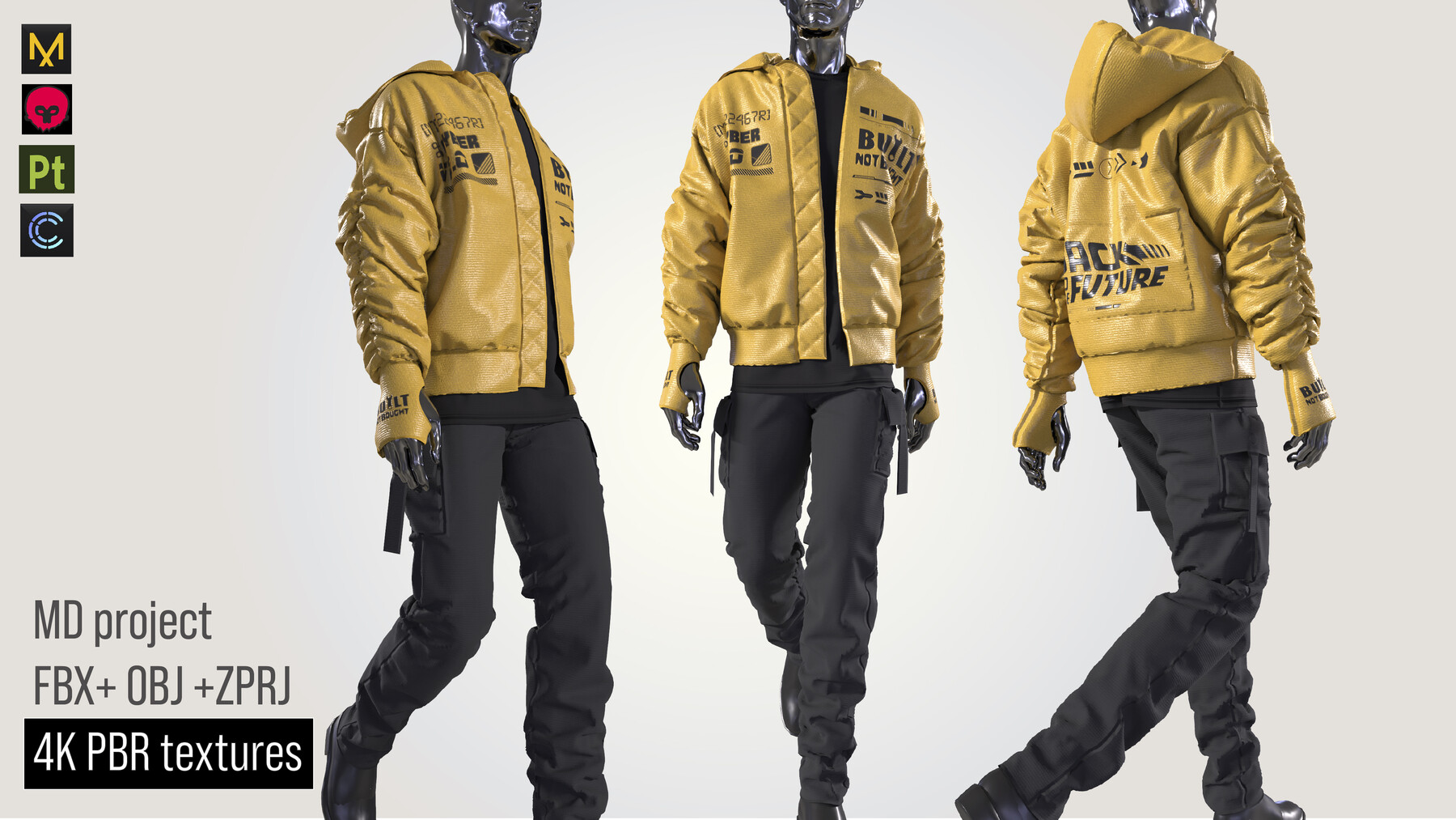 ArtStation - 3D male outfit pants shirt jacket | Resources
