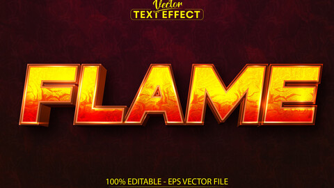 Flame text effect, editable fire and cartoon text style