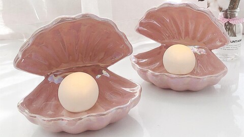 Shell mood light/jewelry box