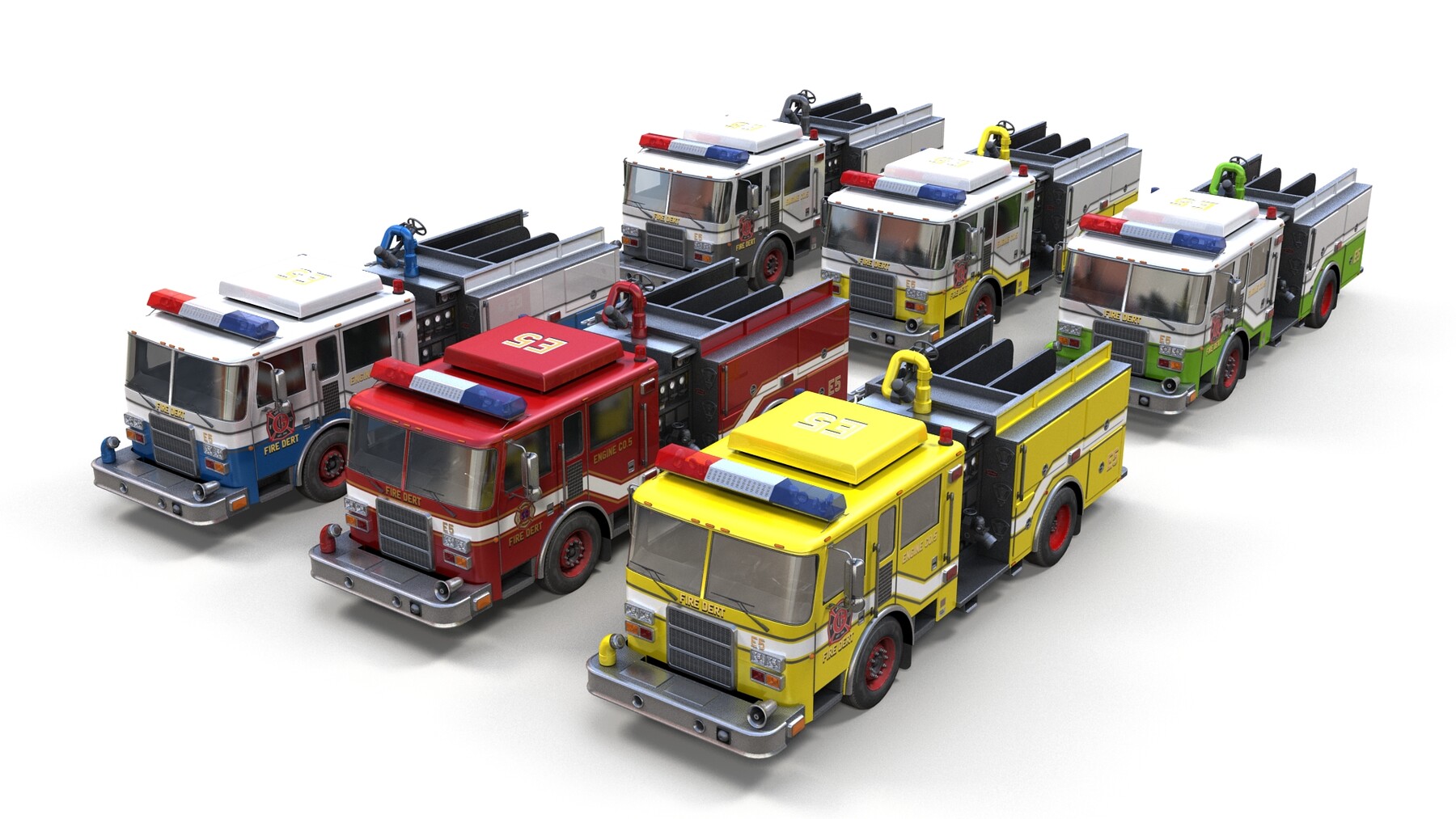 ArtStation - Fire truck | Game Assets