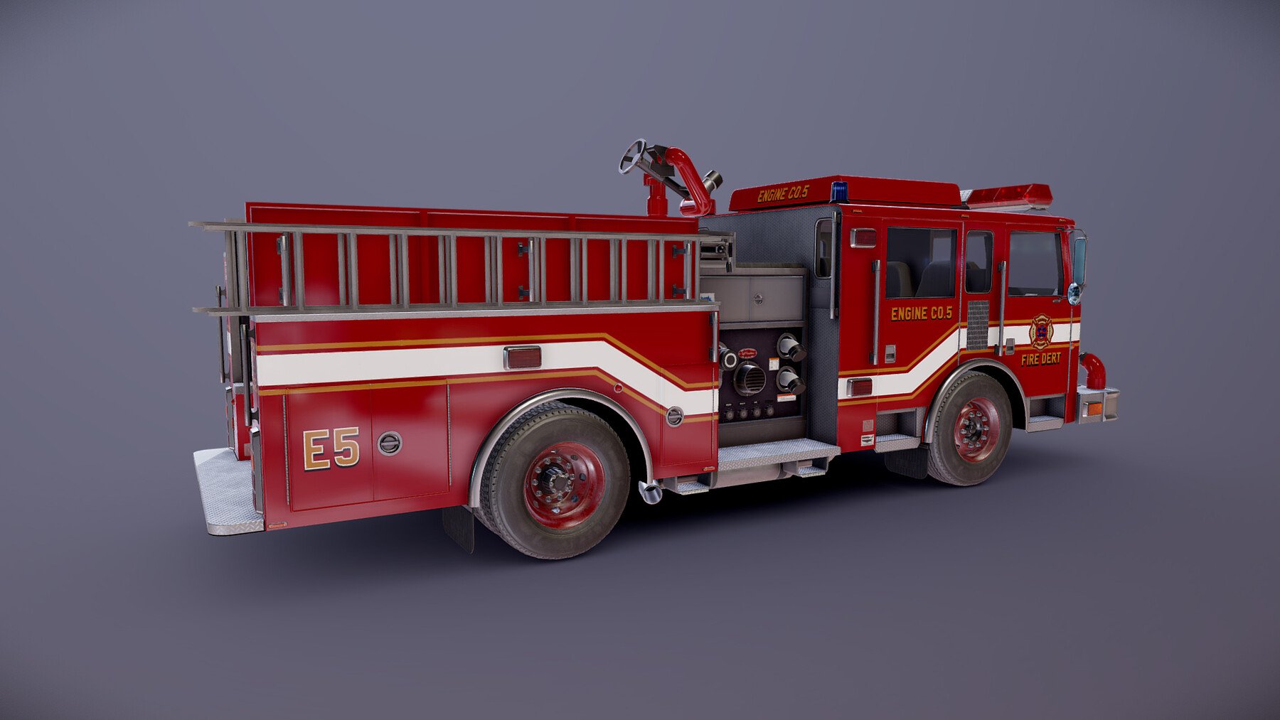 ArtStation - Fire truck | Game Assets