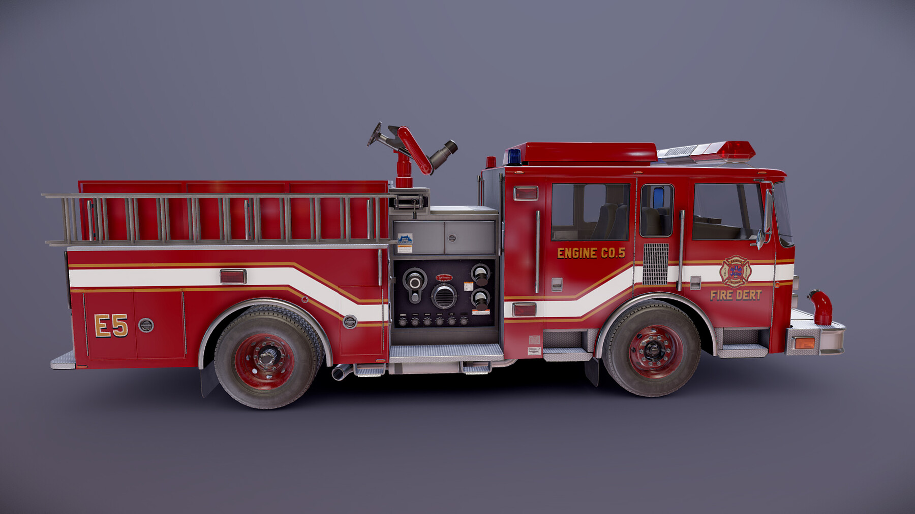 ArtStation - Fire truck | Game Assets