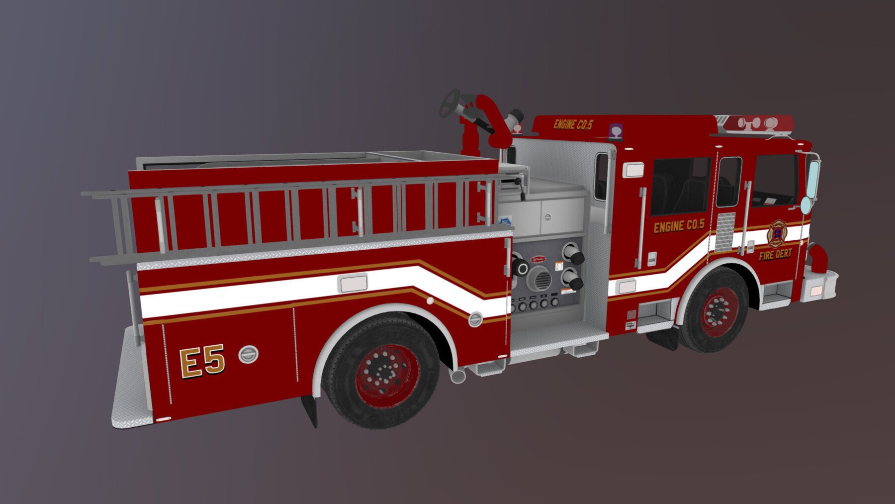 ArtStation - Fire truck | Game Assets