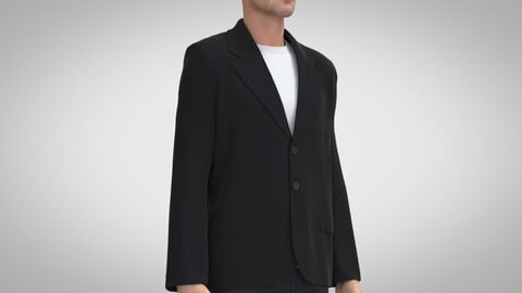 Classic Suit Jacket, Marvelous Designer, Clo3D +fbx, obj