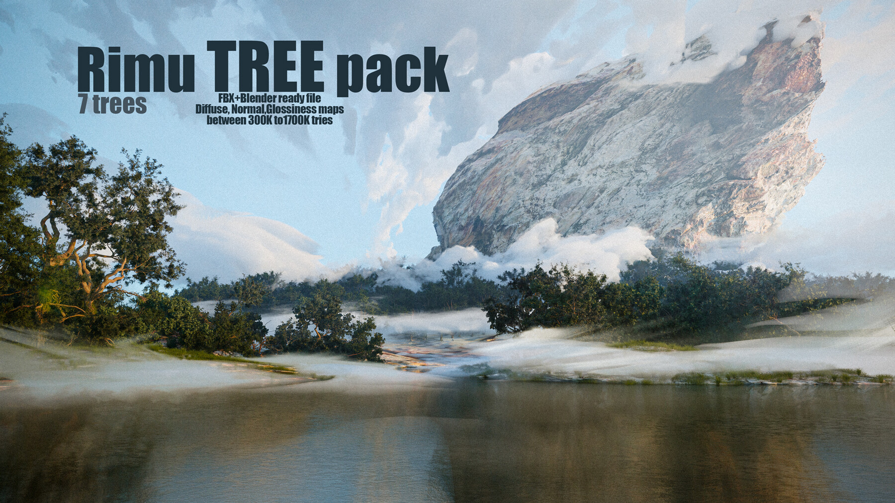 ArtStation 3D Rimu Tree pack Resources