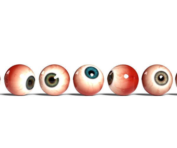 ArtStation Eyeball Mesh & A Procedural Shader Tree for Blender Game