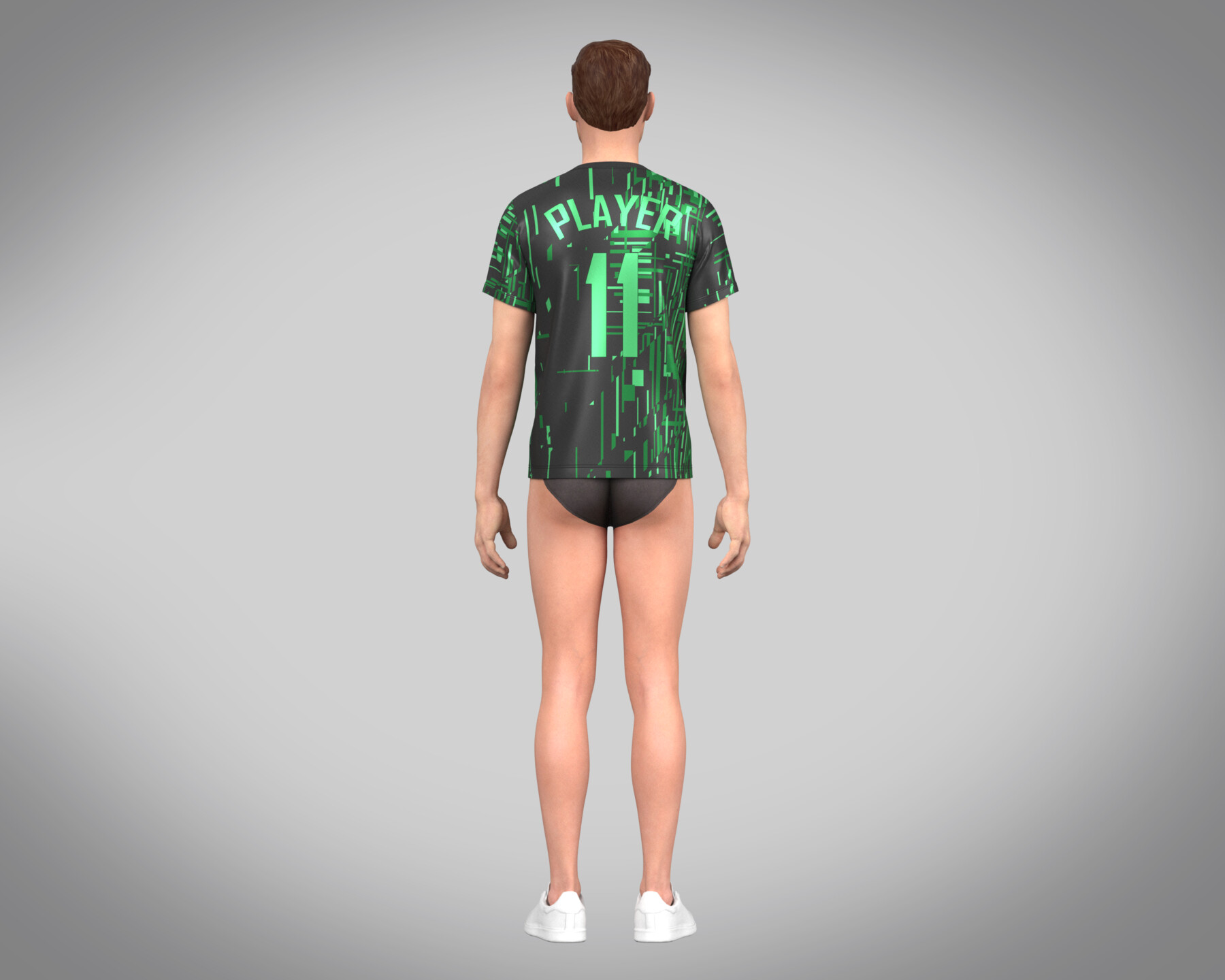 ArtStation - Soccer Black And Green Football Jersey Player-11