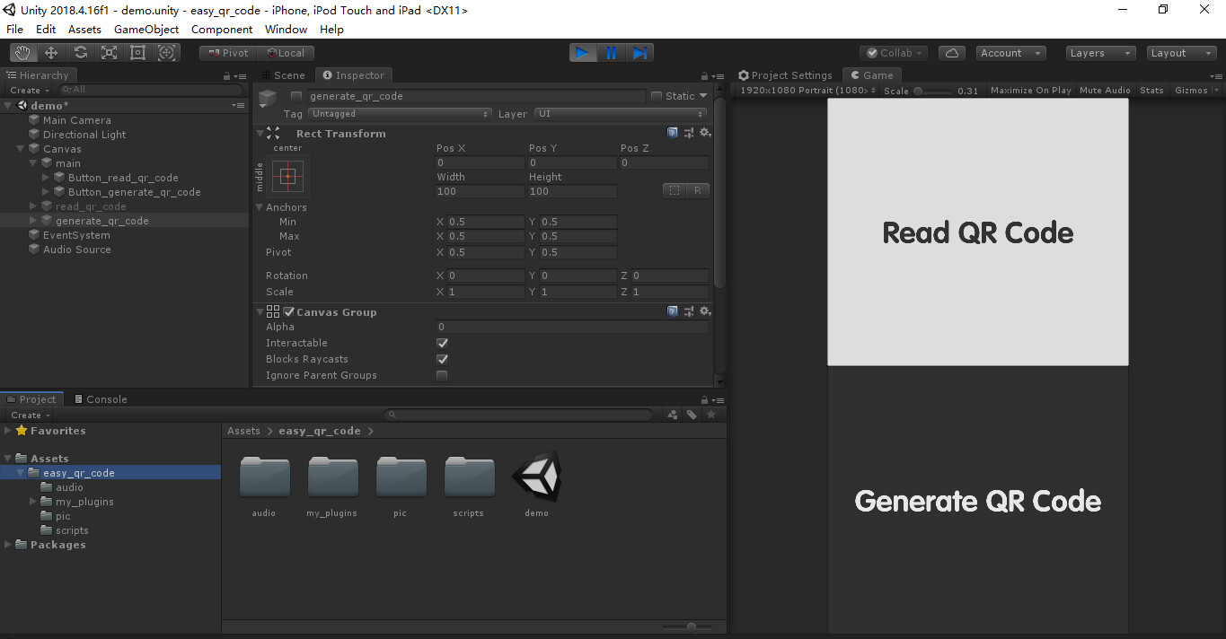 ArtStation - Unity Tool - Easy QR Code | Resources