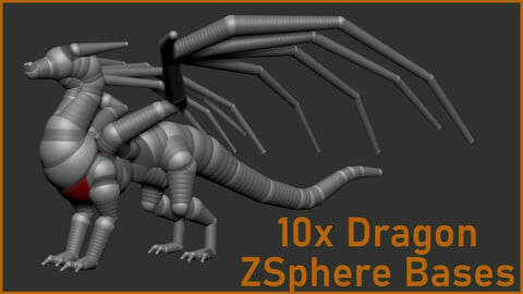 ZSPHERES: 10x Dragon Bases