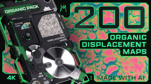 200 Organic Ai Displacement Map Pack