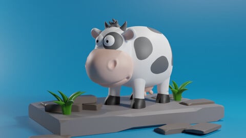 CUTE COW- READY FOR 3D PRINT