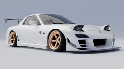Mazda RX-7 Highpoly 3D Model