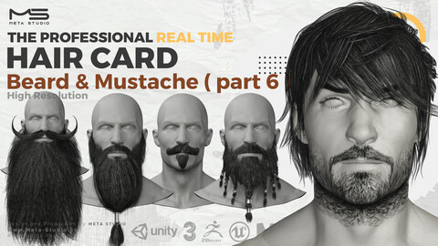 Beard and Mustache Part 6 - Professional Realtime Hair card