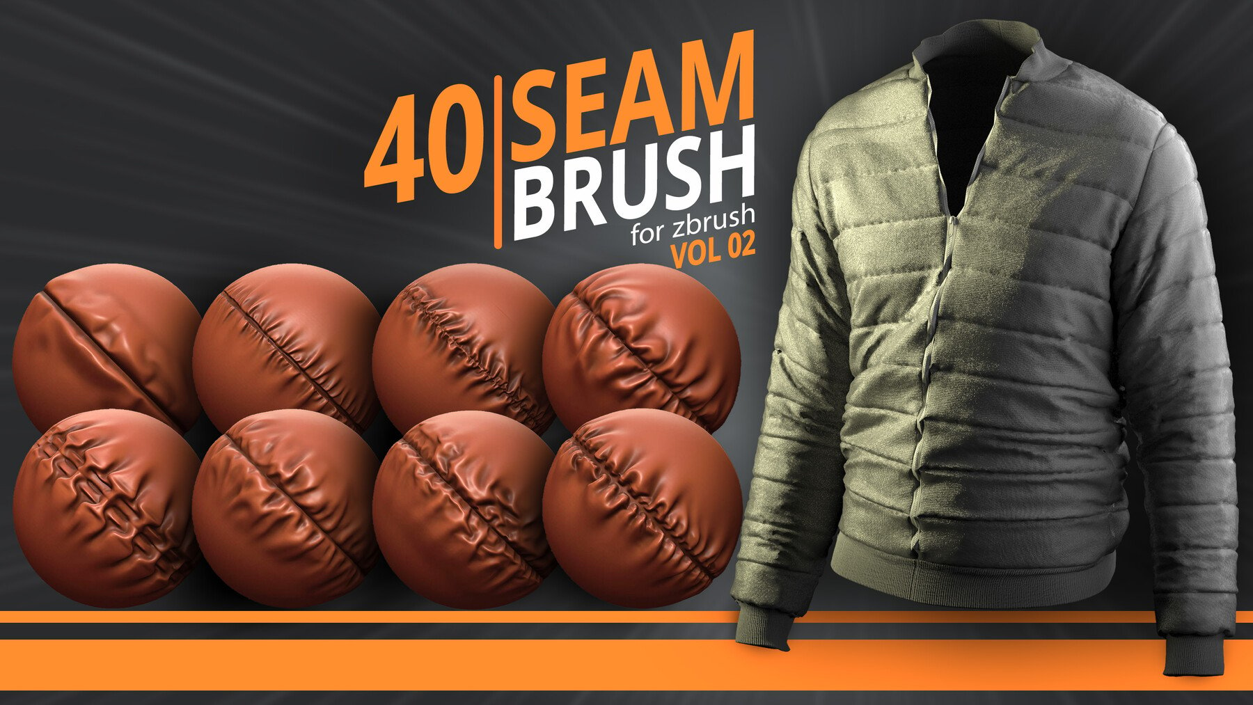 ArtStation - 40 Seam Brush For ZBrush - VOL 02 | Brushes