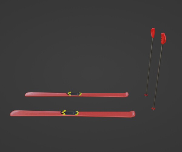 ArtStation Skis and sticks Resources