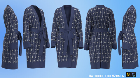 Bathrobe for Women, marvelous designer,clo3d