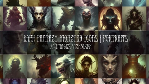 Dark Fantasy Monster Icons | Portraits