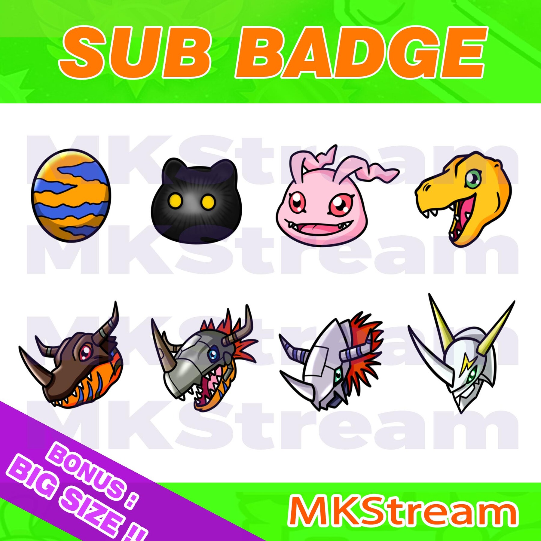 ArtStation - Twitch sub badges luffy gear 5 evolution pack