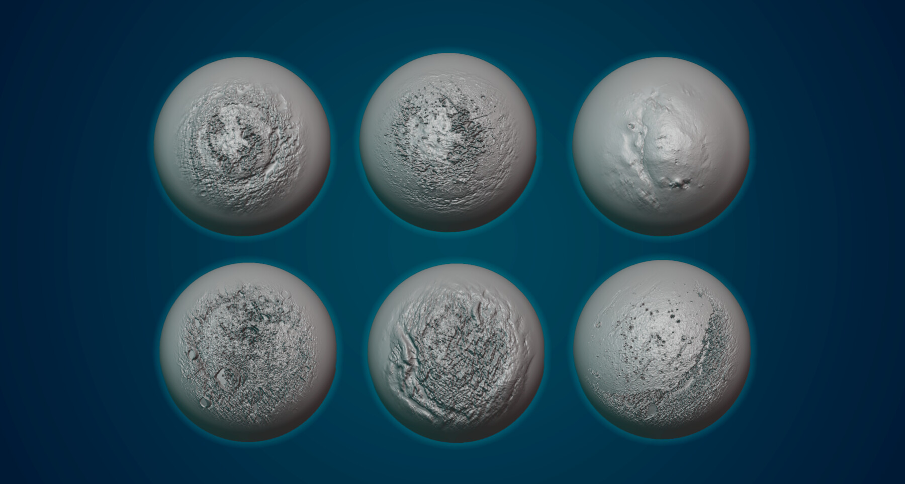 ArtStation Blender Brush Pack Moon Surface Brushes