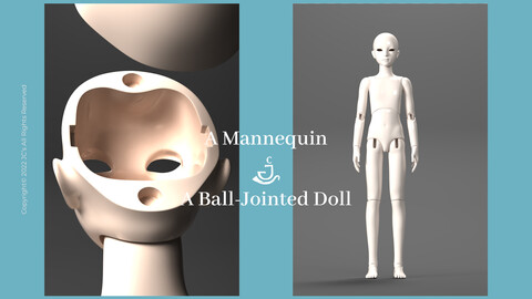 ㅣJC'sㅣ3D MODELSㅣA Mannequin(A Ball-Jointed Doll)