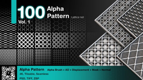 100 Alpha Pattern Vol.1 (4K Seamless)