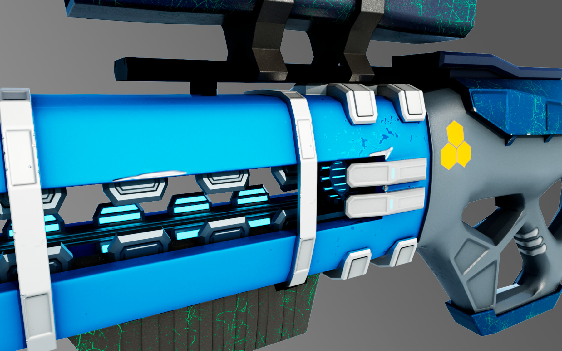 ArtStation Gauss gun, Lowpoly, 3D model Resources