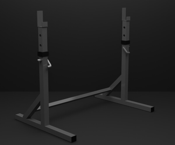 ArtStation - Benchpress/squat rack | Game Assets