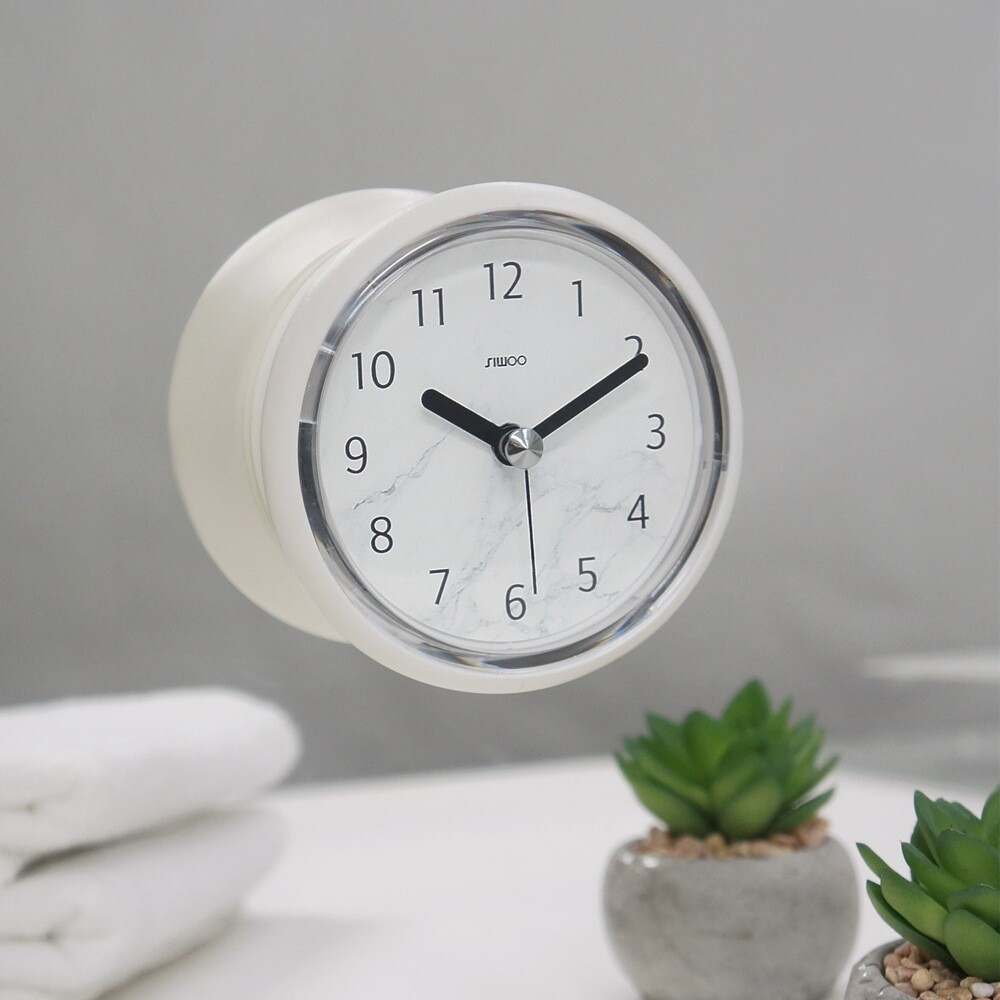 ArtStation Marble Bathroom Waterproof Suction Clock Resources