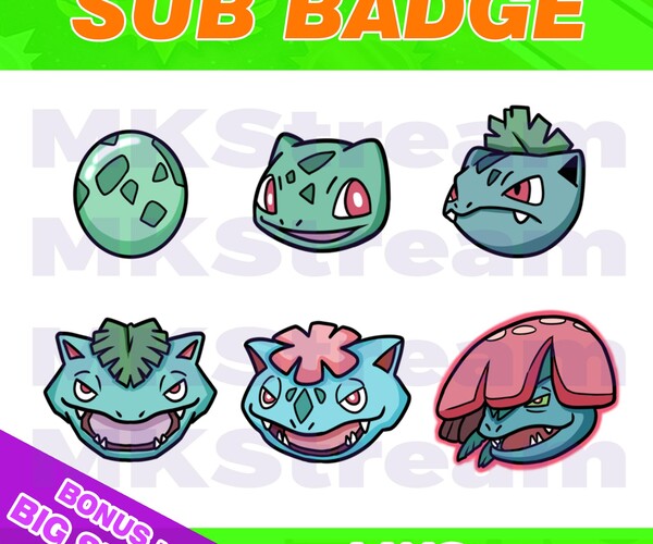 ArtStation - Twitch sub badges luffy gear 5 evolution pack