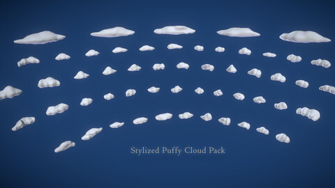 Puffy Stylized Clouds Pack V2