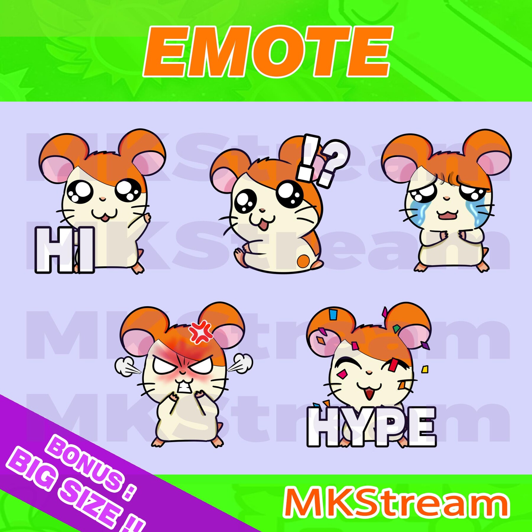 Cute Hamster Sub badges for twitch or stiker