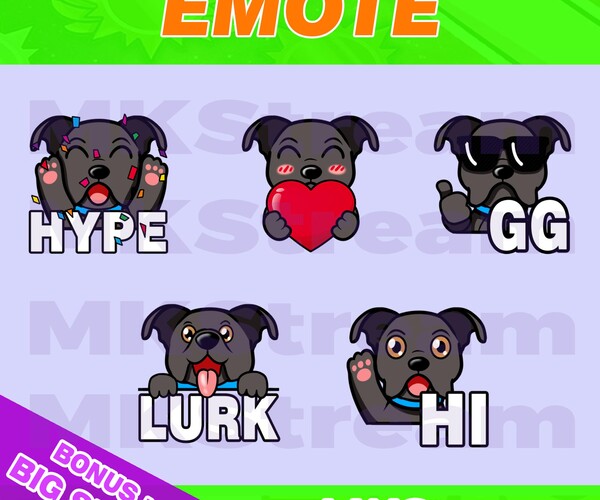 Twitch / Discord Emote Pack Among Us Black 