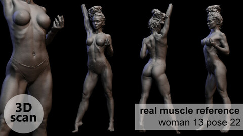 3D scan real muscleanatomy Woman13 pose 22