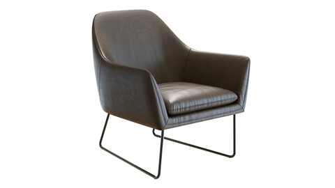 3D Model / Crate&Barrel Clancy Leather Chair