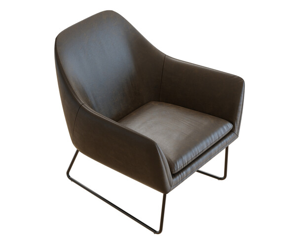 ArtStation 3D Model / Crate&Barrel Clancy Leather Chair Resources