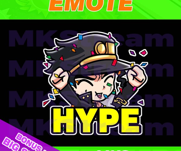 ArtStation Twitch emotes jojo jotaro hype Artworks