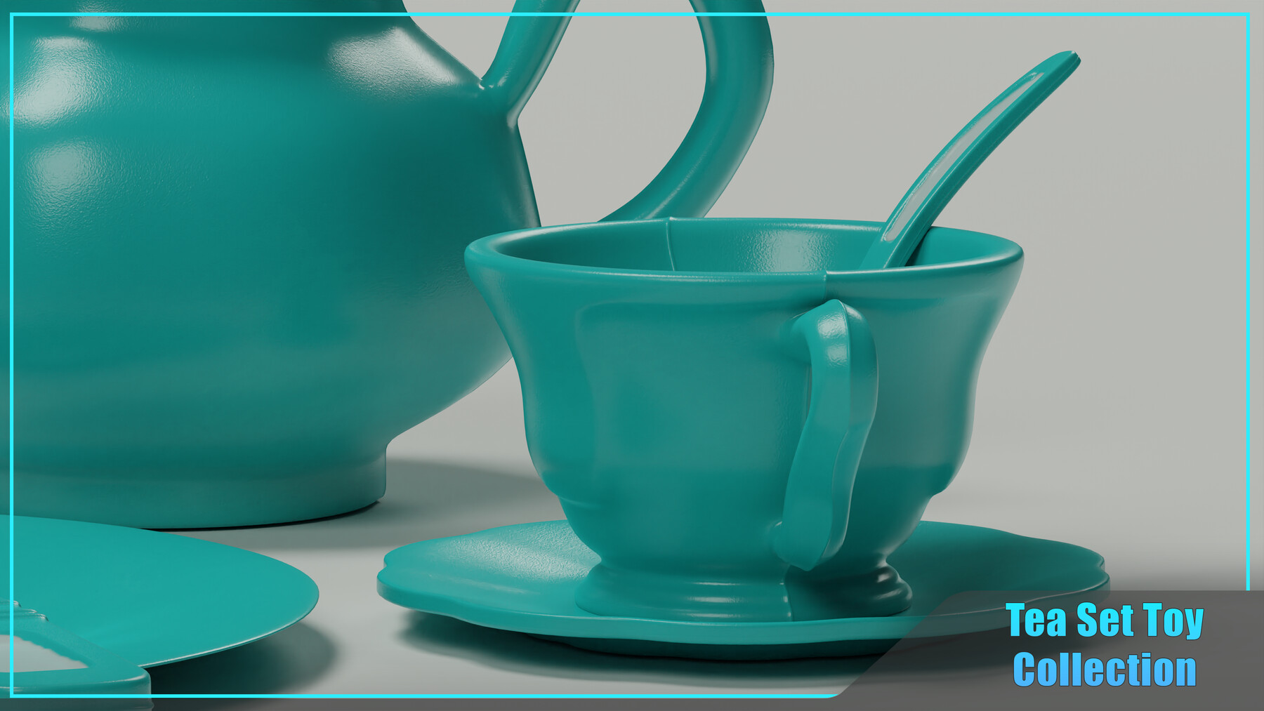ArtStation Tea Set Toy Collection Game Assets
