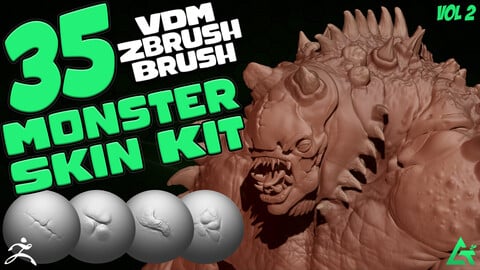 35 Monster Skin Kit VDM ZBrush Brush V2